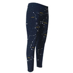 Constellation Sky Map Print Men's Compression Pants