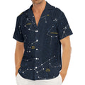 Constellation Sky Map Print Men's Deep V-Neck Shirt