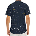 Constellation Sky Map Print Men's Deep V-Neck Shirt
