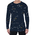 Constellation Sky Map Print Men's Long Sleeve T-Shirt