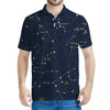 Constellation Sky Map Print Men's Polo Shirt