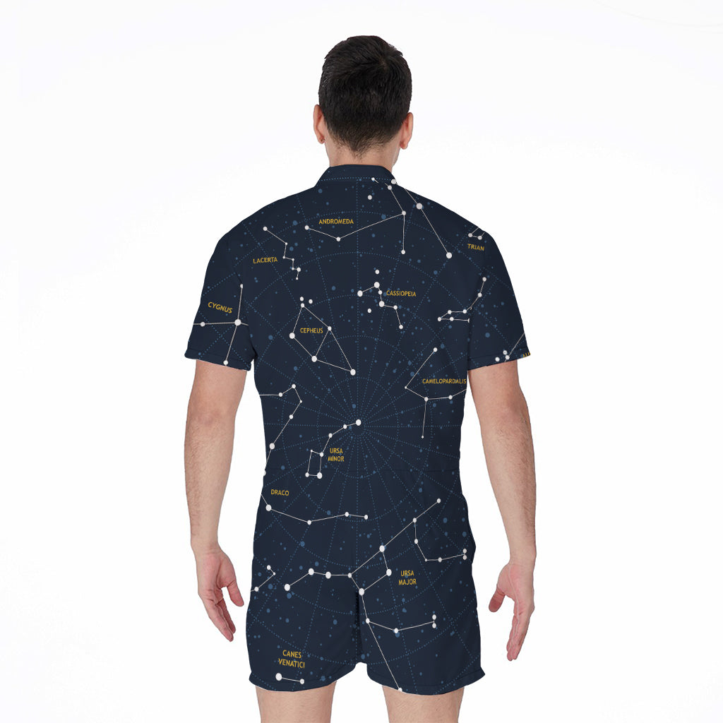Constellation Sky Map Print Men's Rompers