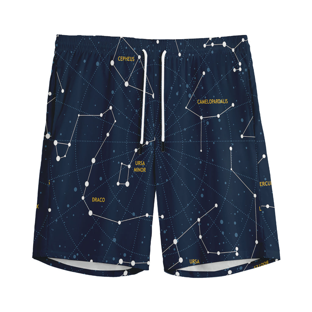 Constellation Sky Map Print Men's Sports Shorts