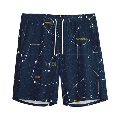 Constellation Sky Map Print Men's Sports Shorts