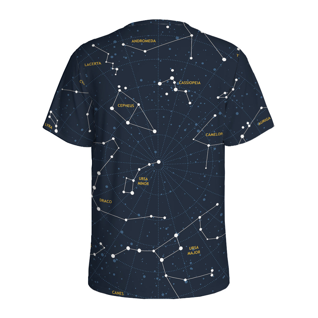 Constellation Sky Map Print Men's Sports T-Shirt