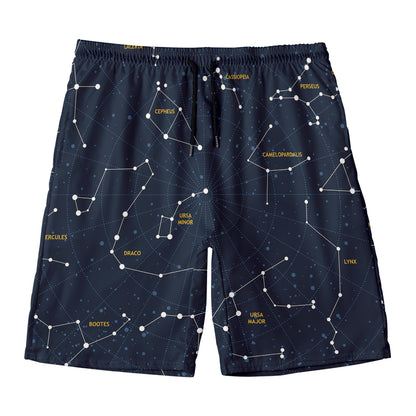 Constellation Sky Map Print Men's Swim Trunks