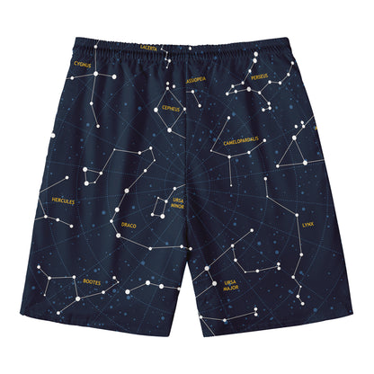 Constellation Sky Map Print Men's Swim Trunks