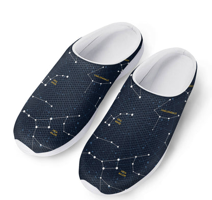 Constellation Sky Map Print Mesh Casual Shoes