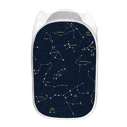 Constellation Sky Map Print Mesh Laundry Hamper