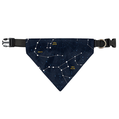 Constellation Sky Map Print Over The Collar Dog Bandana
