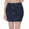 Constellation Sky Map Print Pencil Mini Skirt