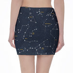 Constellation Sky Map Print Pencil Mini Skirt