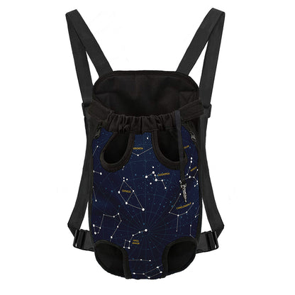 Constellation Sky Map Print Pet Carrier Backpack