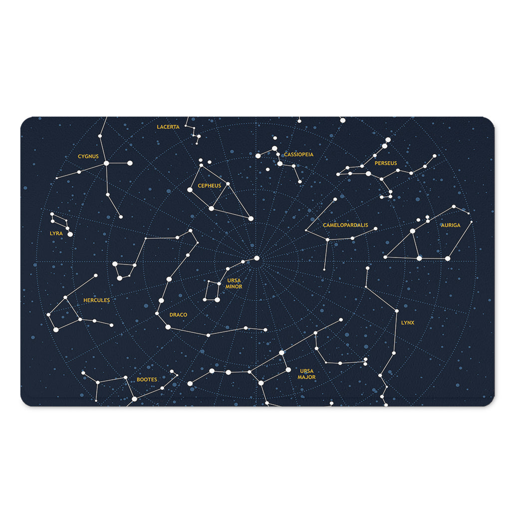 Constellation Sky Map Print Polyester Doormat
