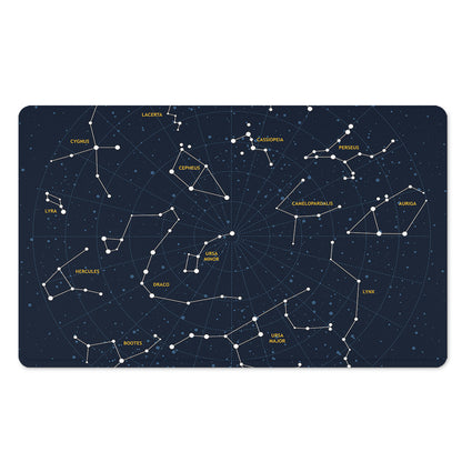 Constellation Sky Map Print Polyester Doormat
