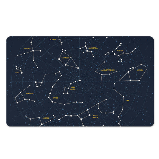 Constellation Sky Map Print Polyester Doormat