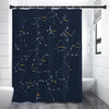 Constellation Sky Map Print Premium Shower Curtain