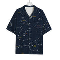 Constellation Sky Map Print Rayon Hawaiian Shirt