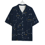 Constellation Sky Map Print Rayon Hawaiian Shirt