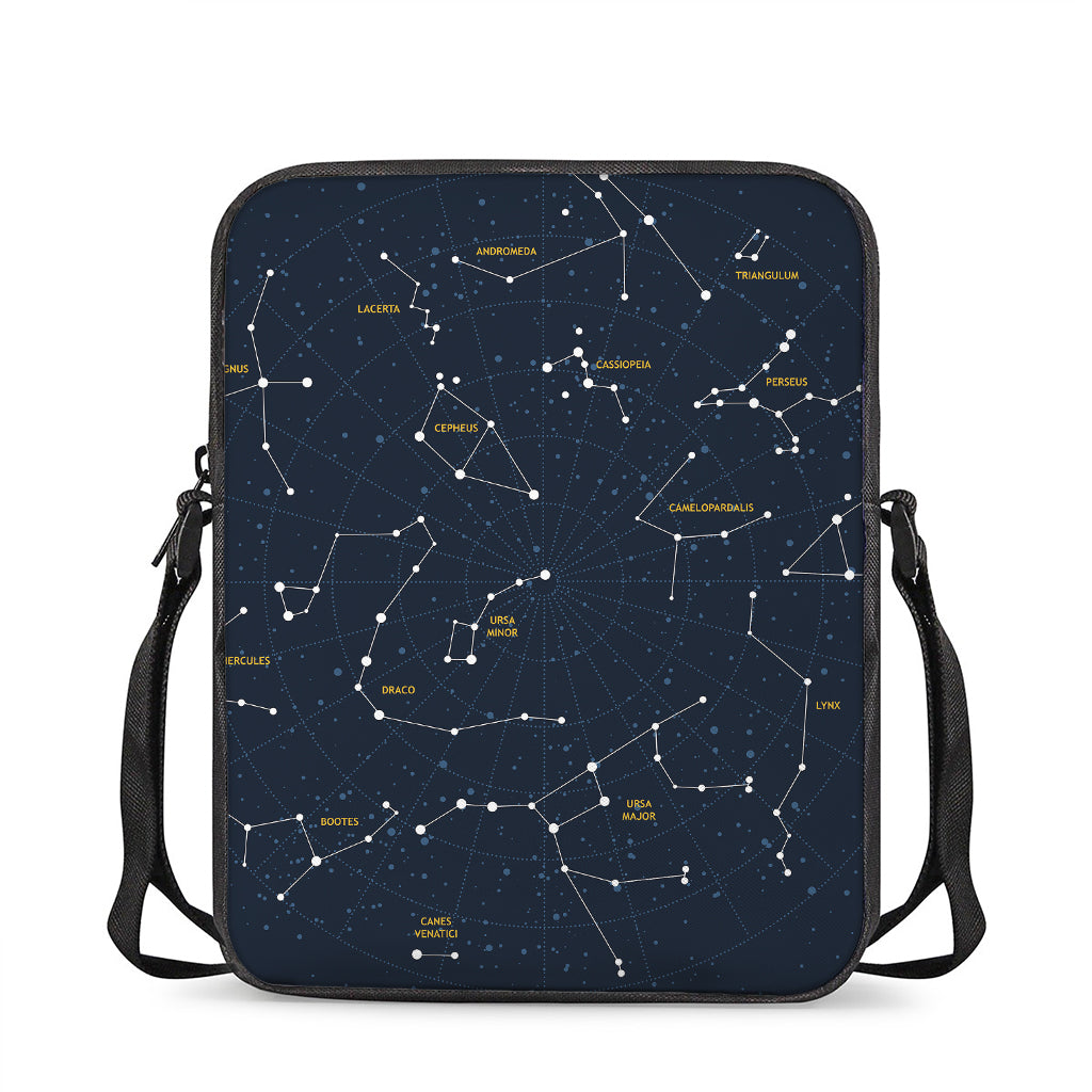 Constellation Sky Map Print Rectangular Crossbody Bag