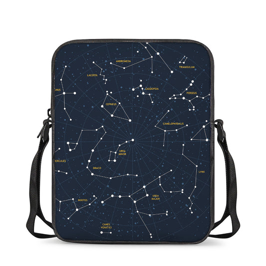 Constellation Sky Map Print Rectangular Crossbody Bag