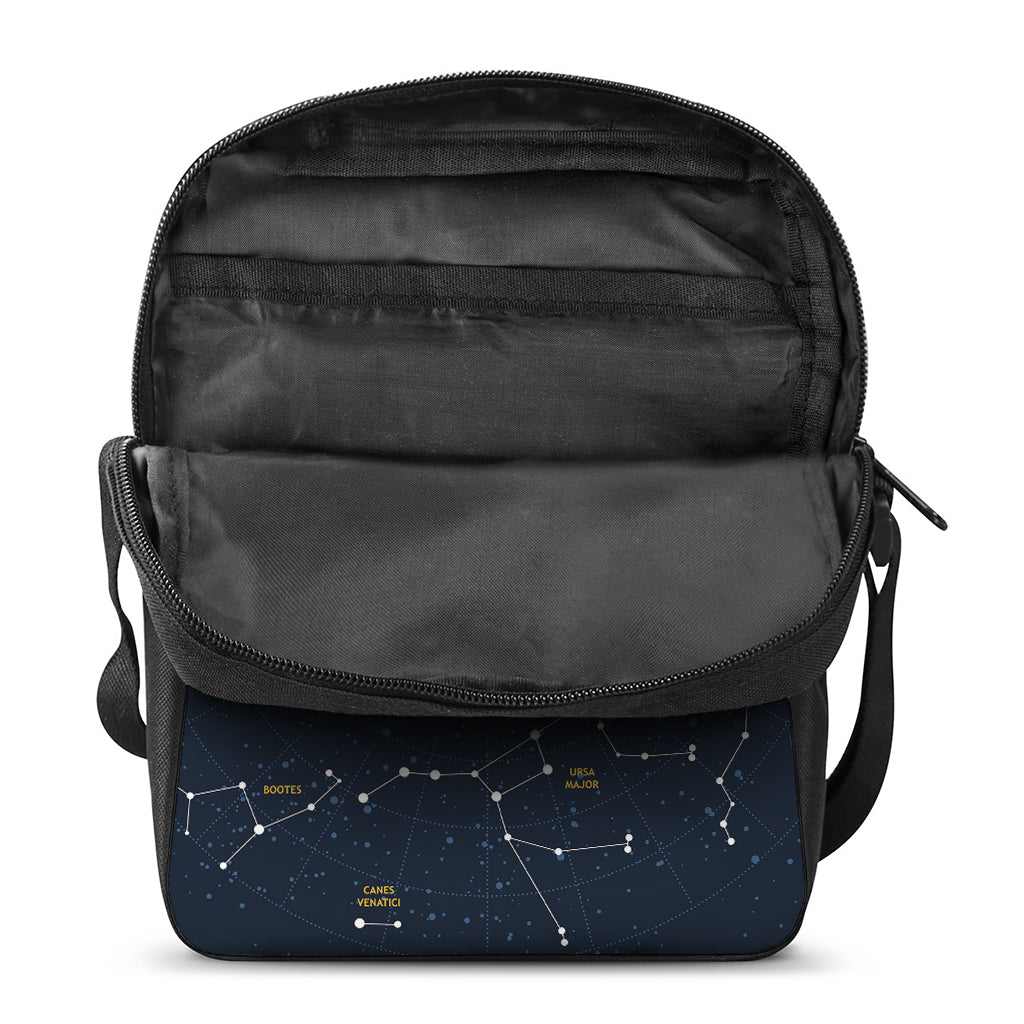 Constellation Sky Map Print Rectangular Crossbody Bag