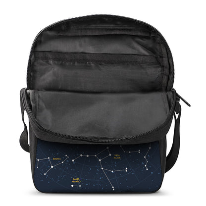 Constellation Sky Map Print Rectangular Crossbody Bag