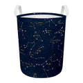 Constellation Sky Map Print Round Laundry Basket