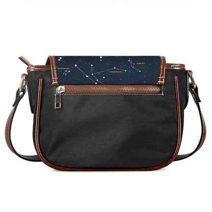 Constellation Sky Map Print Saddle Bag