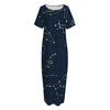 Constellation Sky Map Print Short Sleeve Long Nightdress