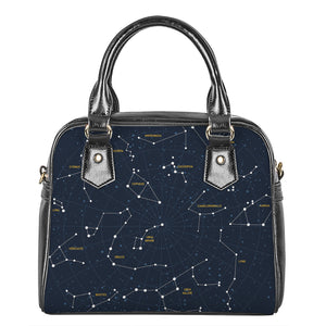 Constellation Sky Map Print Shoulder Handbag