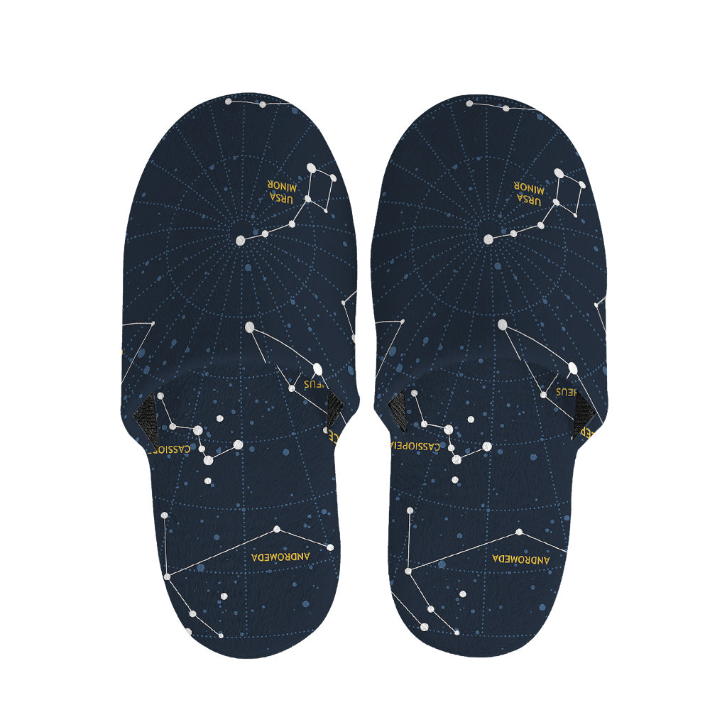 Constellation Sky Map Print Slippers