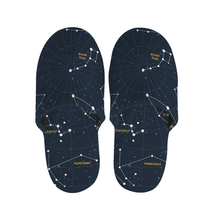 Constellation Sky Map Print Slippers