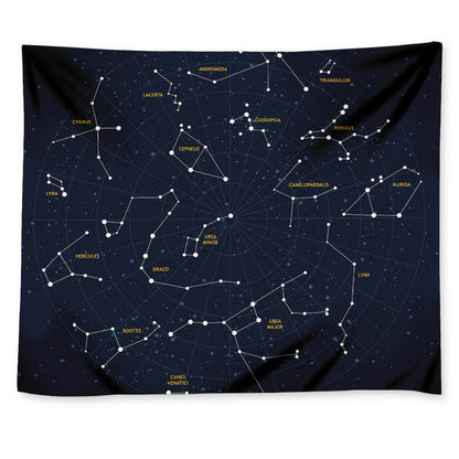 Constellation Sky Map Print Tapestry