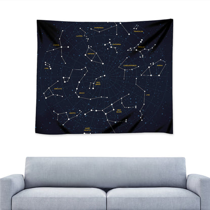 Constellation Sky Map Print Tapestry