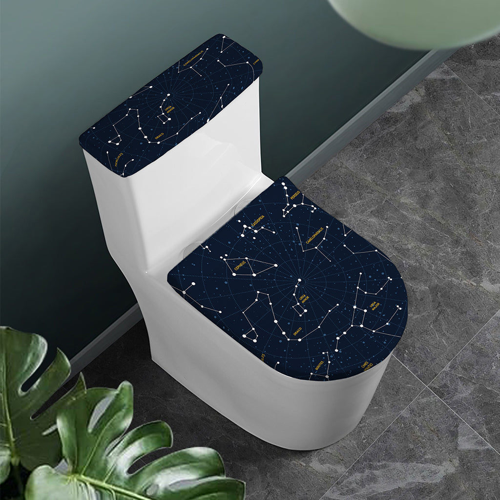 Constellation Sky Map Print Toilet Lid And Tank Cover Set