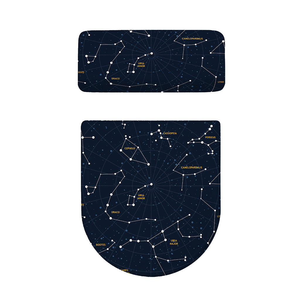Constellation Sky Map Print Toilet Lid And Tank Cover Set