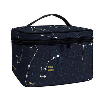 Constellation Sky Map Print Travel Makeup Bag