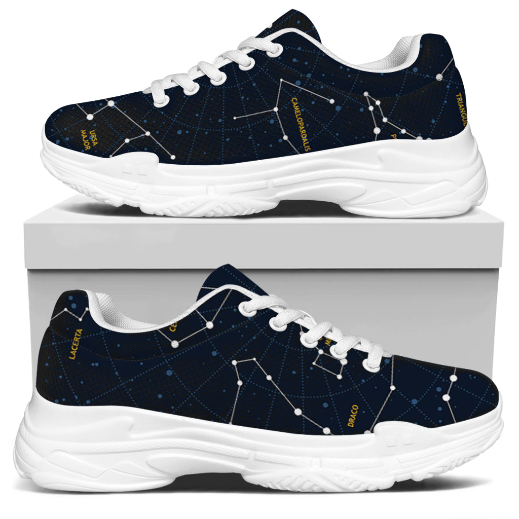 Constellation Sky Map Print White Chunky Shoes