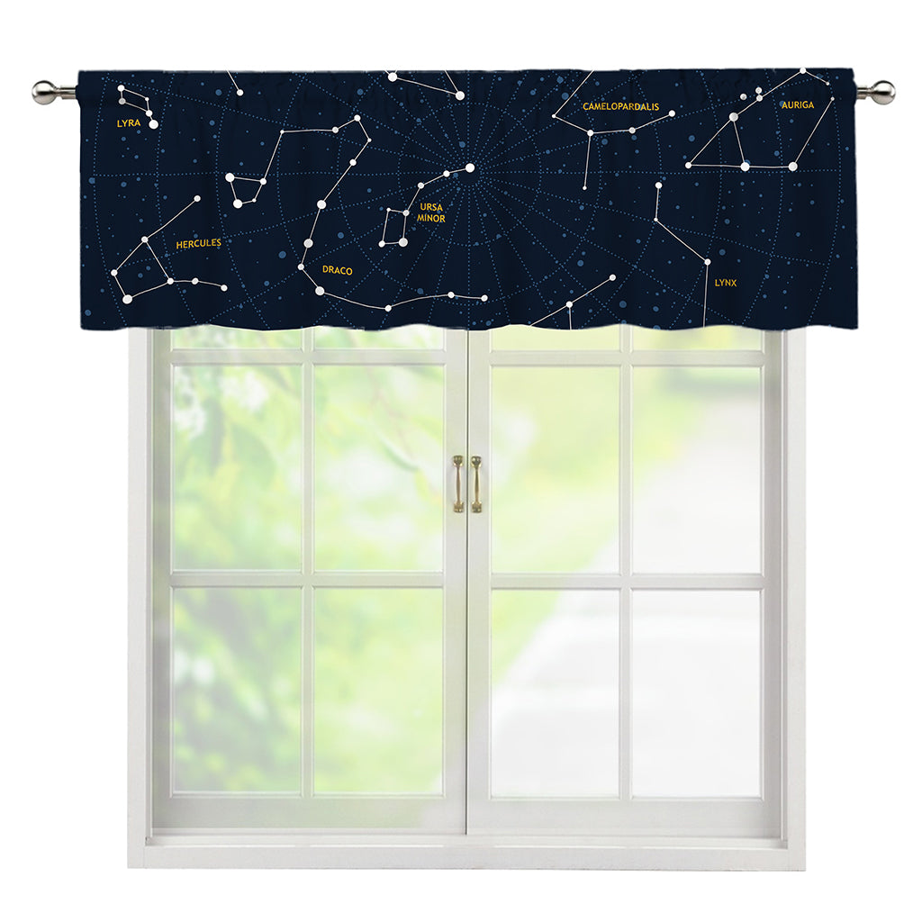 Constellation Sky Map Print Window Valance