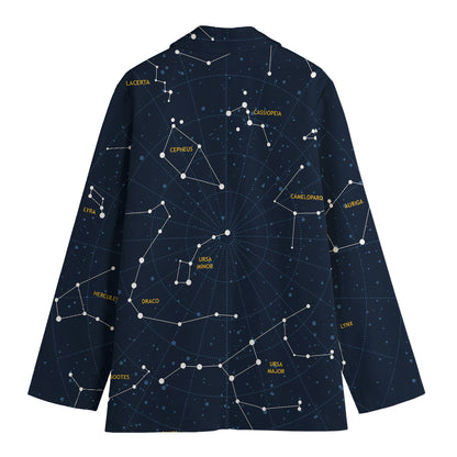Constellation Sky Map Print Women's Blazer