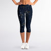 Constellation Sky Map Print Women's Capri Leggings