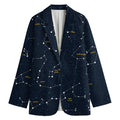 Constellation Sky Map Print Women's Cotton Blazer