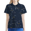 Constellation Sky Map Print Women's Polo Shirt