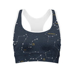 Constellation Sky Map Print Women's Sports Bra