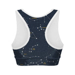 Constellation Sky Map Print Women's Sports Bra