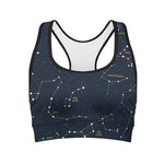 Constellation Sky Map Print Women's Sports Bra