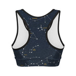 Constellation Sky Map Print Women's Sports Bra