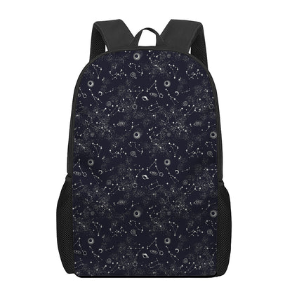 Constellation Space Pattern Print 17 Inch Backpack