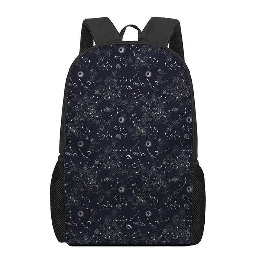 Constellation Space Pattern Print 17 Inch Backpack